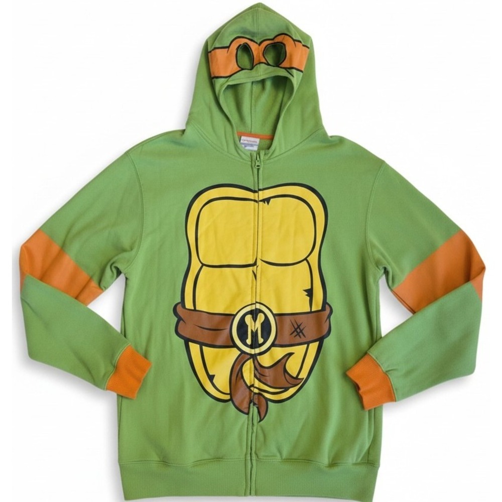 TMNT Teenage Mutant Ninja Turtles Nickelodeon Hoodie Jacket Mens XL Green